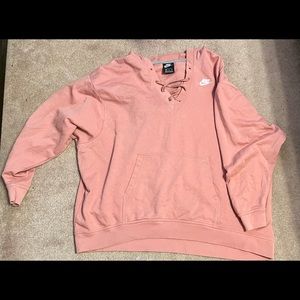 NIKE pink Pullover Hoodie